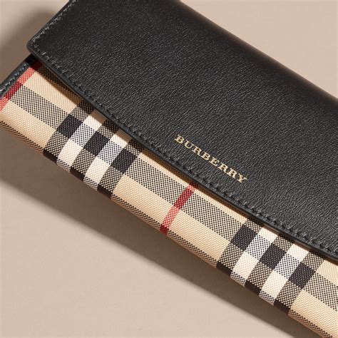 burberry ladies wallet black|Burberry continental wallets for women.